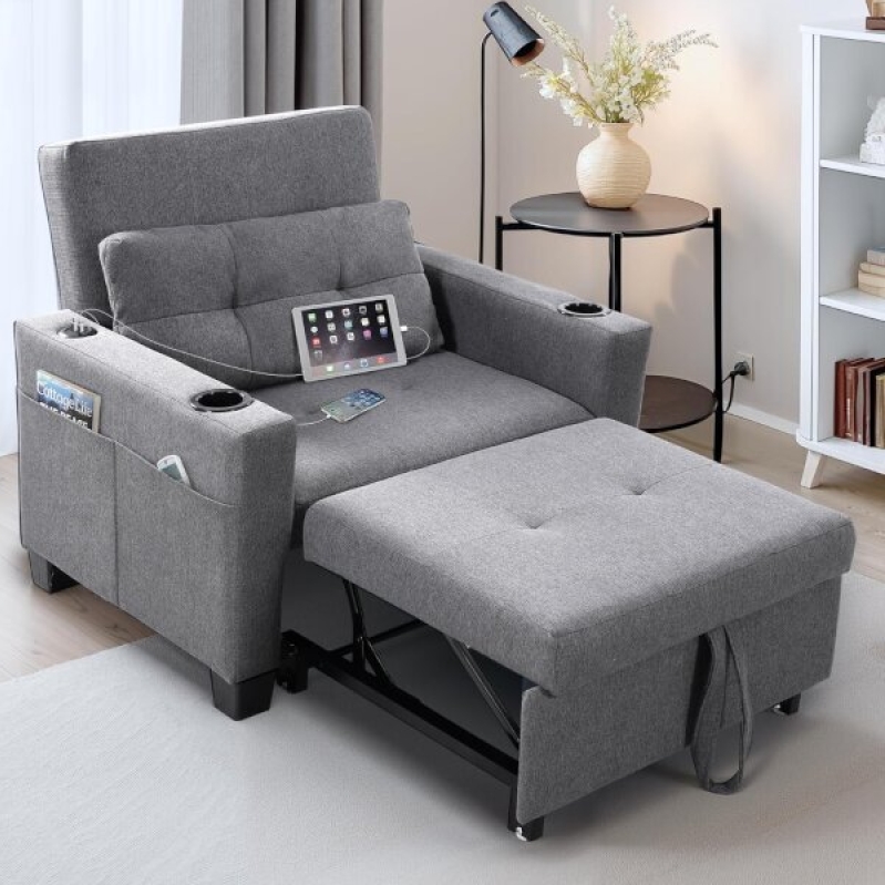 FlexiSpot XCT2 3-in-1 Sleeper Chair Bed with USB Ports and Adjustable Backrest - Deal Alert