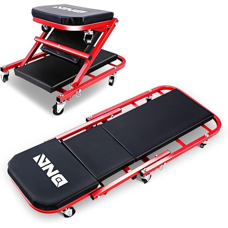 DNA Motoring 40-in 2-in-1 Rolling Folding Car Creeper/Seat