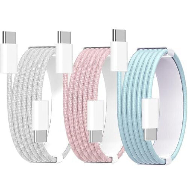 High-Speed USB-C Charging Cables - 3-Pack