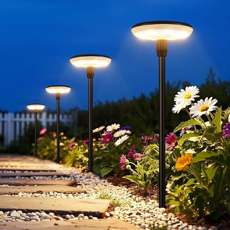 8-Pack LETMY Solar Pathway Lights Outdoor - Super Bright, Durable, Eco-Friendly