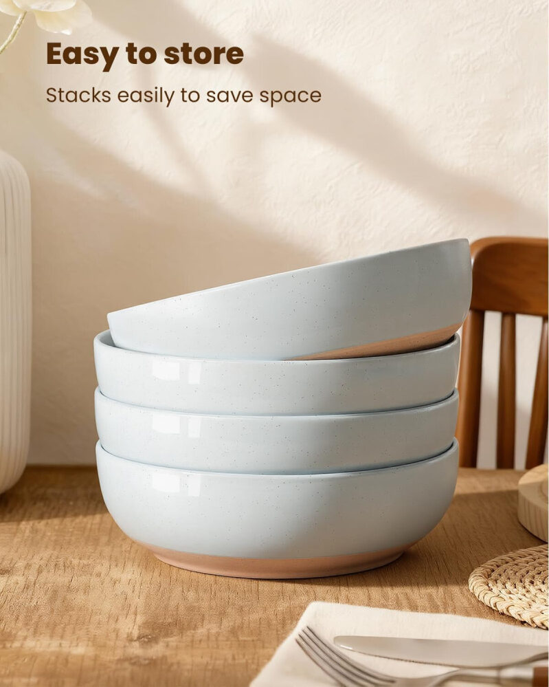 Elegant 34oz Ceramic Pasta Bowls Set - Prime Eligible