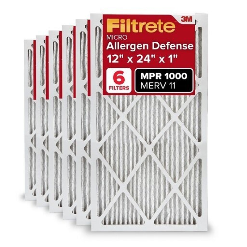Filtrete Central Air Filters, MPR 1000, 12x24x1 Inches, 6 Pack at Unbeatable Price