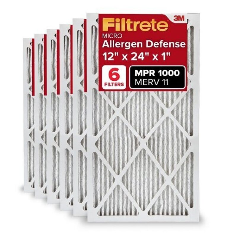 Filtrete Central Air Filters, MPR 1000, 12x24x1 Inches, 6 Pack at Unbeatable Price