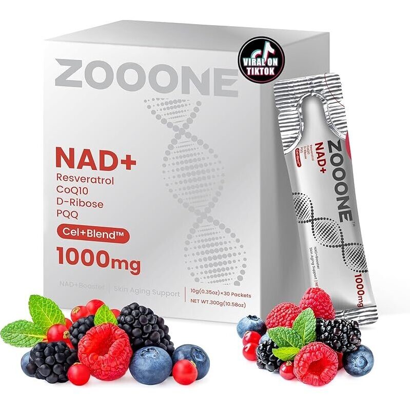 ZooOne NAD+ Supplement: Premium Nicotinamide Riboside & Resveratrol