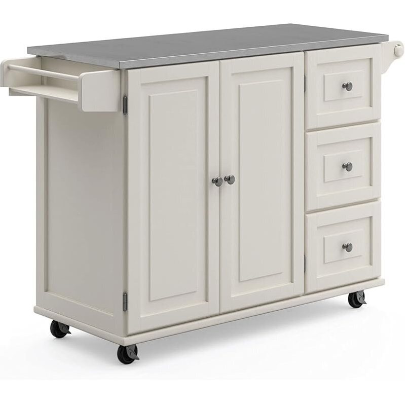 Homestyles Dolly Madison Off-White Kitchen Cart - Versatile and Durable