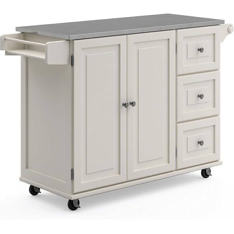 Homestyles Dolly Madison Off-White Kitchen Cart - Versatile and Durable