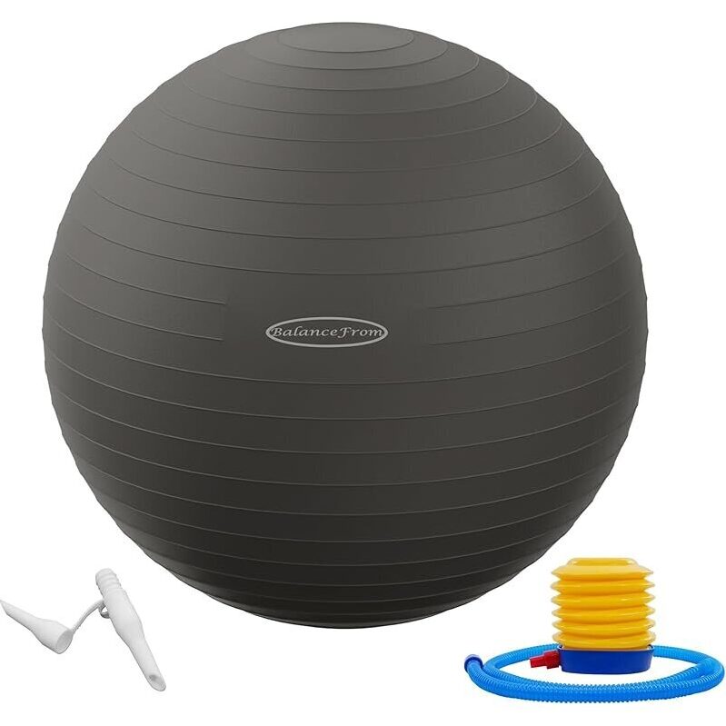 FitVids Exercise Ball with Quick Pump - Anti-Burst & Slip Resistant