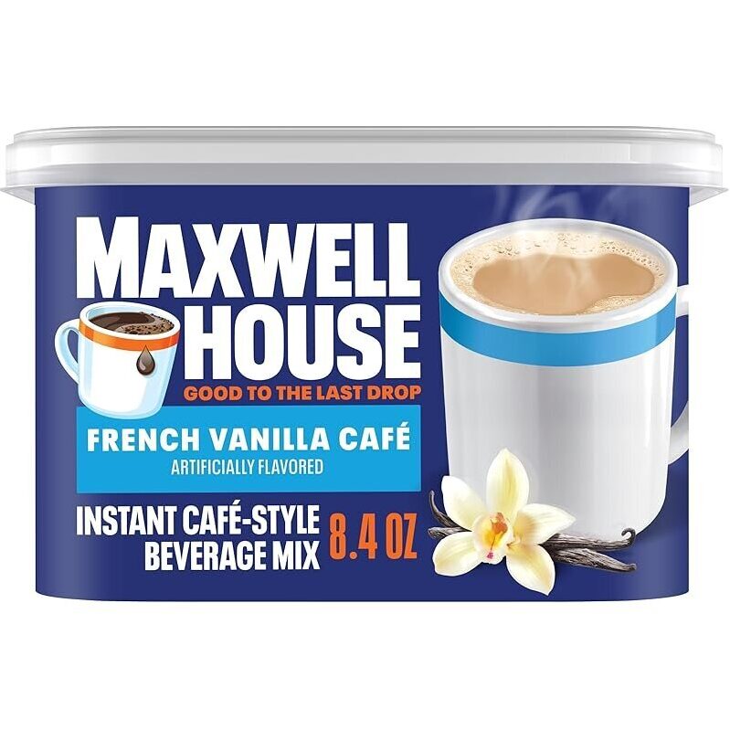 Maxwell House French Vanilla Cafe-Style Beverage Mix - Quick and Easy Coffee