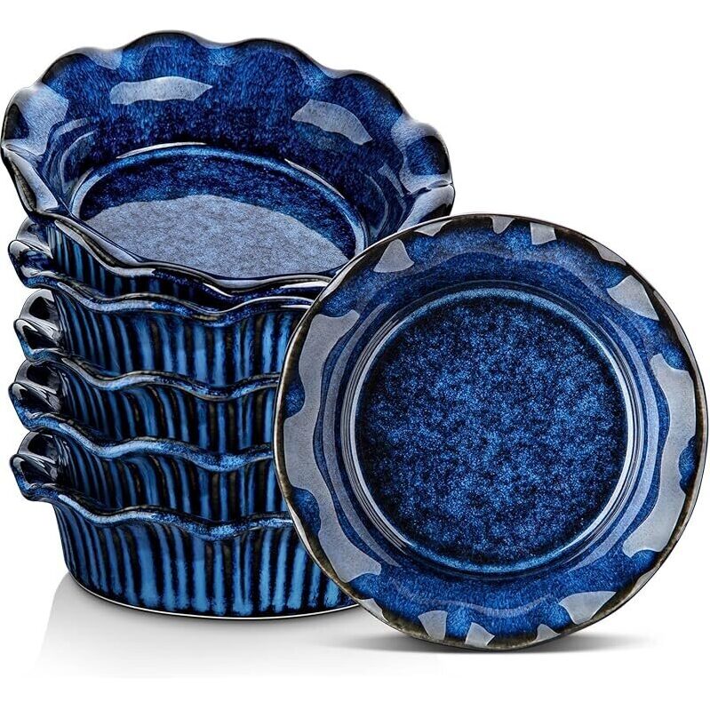 Vancasso 6-Pack Mini Pie Pans: Versatile & Elegant Ceramic Pie Dishes for Smart Kitchen Storage