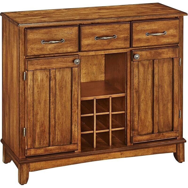 Versatile Cottage Oak Buffet Server for Efficient Kitchen Storage
