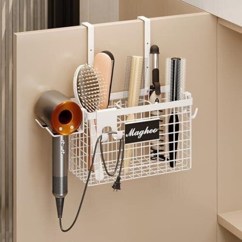 Wall-Mounted Hair Dryer Rack with Adjustable Height - 46% OFF