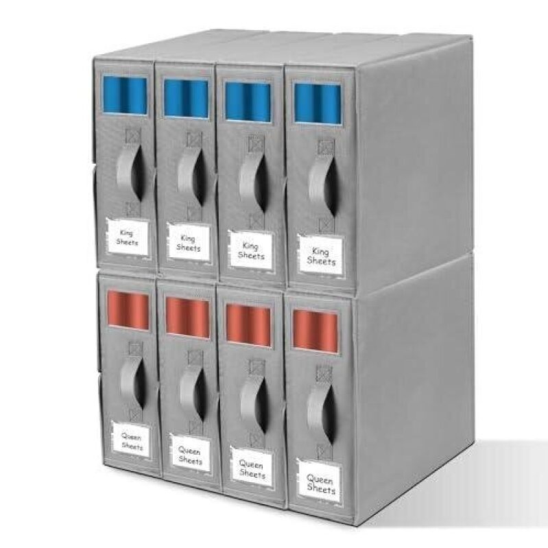 8-Piece Bedding Storage Boxes for Efficient Organization - 50% Off