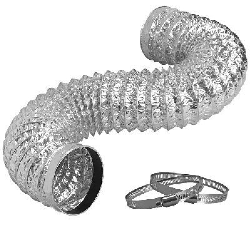 Six-Layer Thick Aluminum Foil Dryer Ventilation Pipe with Clamps
