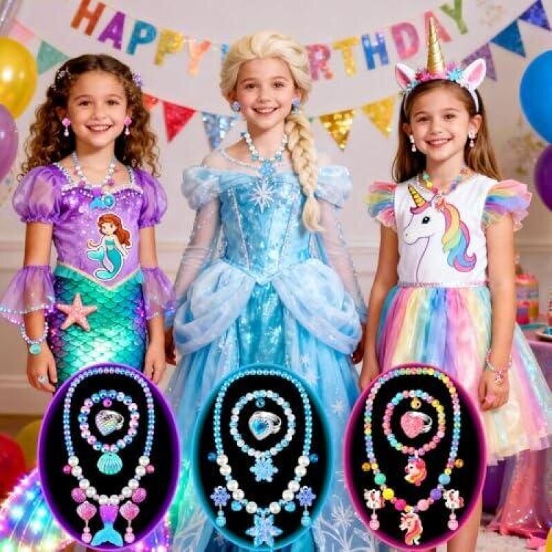 Princess Party Jewelry Sets for Girls - 40% OFF