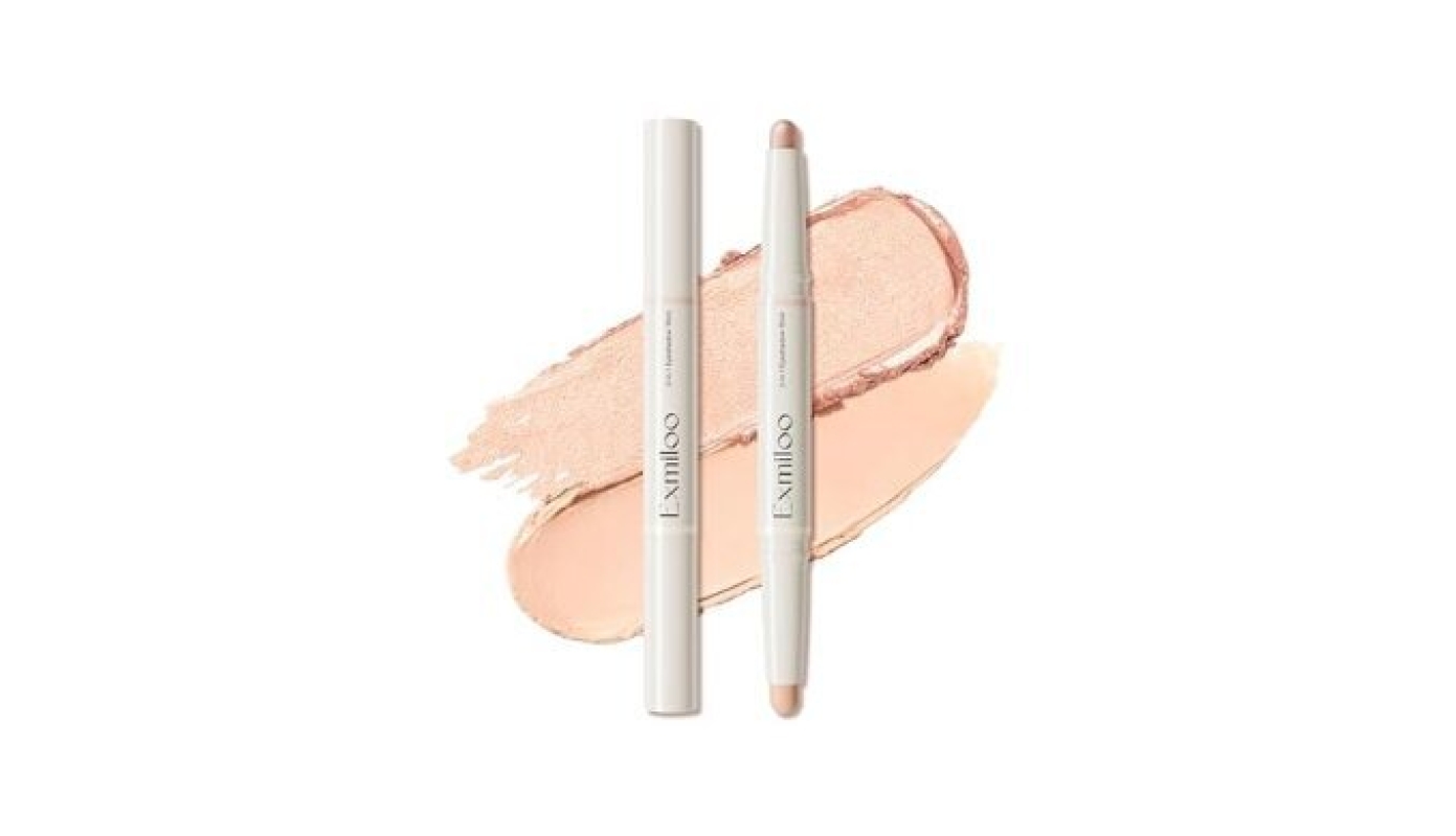 Exmiloo Cream Eyeshadow Stick - Dual-Ended Shimmer Eye Shadow Stick for Women and Girls
