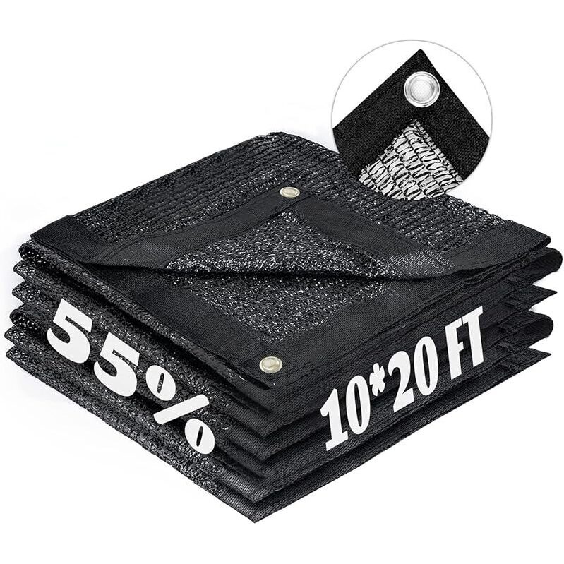 LOVE STORY 10x20FT 55% Black Shade Cloth - Perfect for Outdoor Comfort