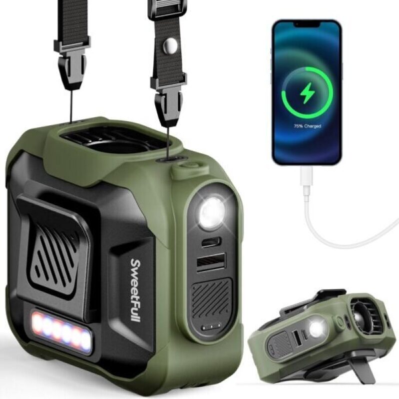 Portable 10000mAh Fan - Ultimate Cooling on the Go