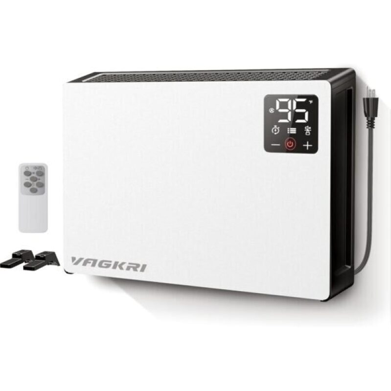 Efficient Wall-Mounted Heater by VAGKRI - 1500W Fast Heating with Remote Control