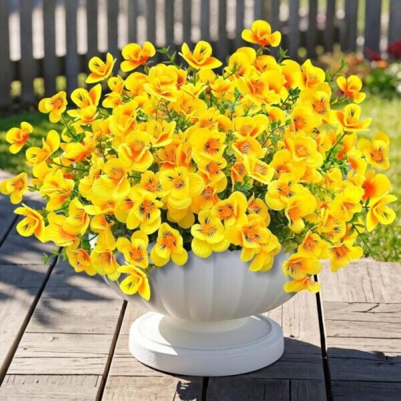 Outdoor Artificial Tricolor Violets - 10 Pack - 50% Discount