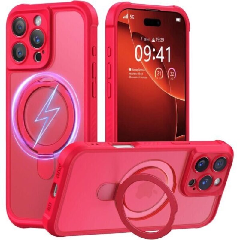 MOCCA Design iPhone 16 Pro Max Case - Magnetic Invisible Stand & Full Camera Protection