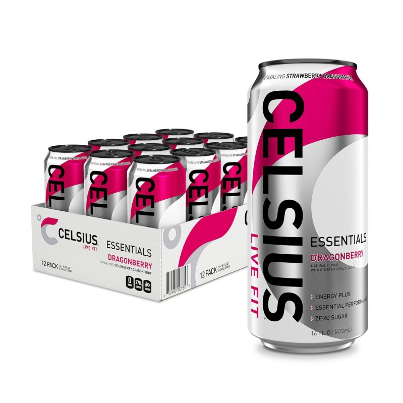 Celsius Essentials Dragonberry Sugar Free Energy Drink 12pk