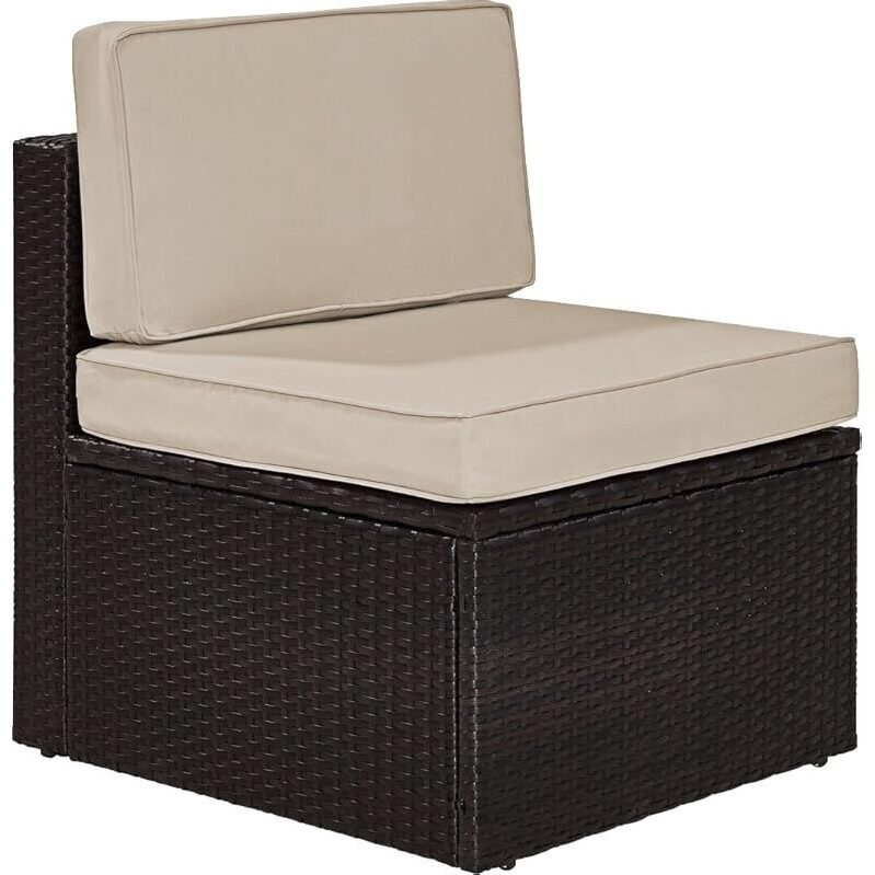 Crosley Palm Harbor Outdoor Wicker Center Chair - Modular, UV-Resistant Seating