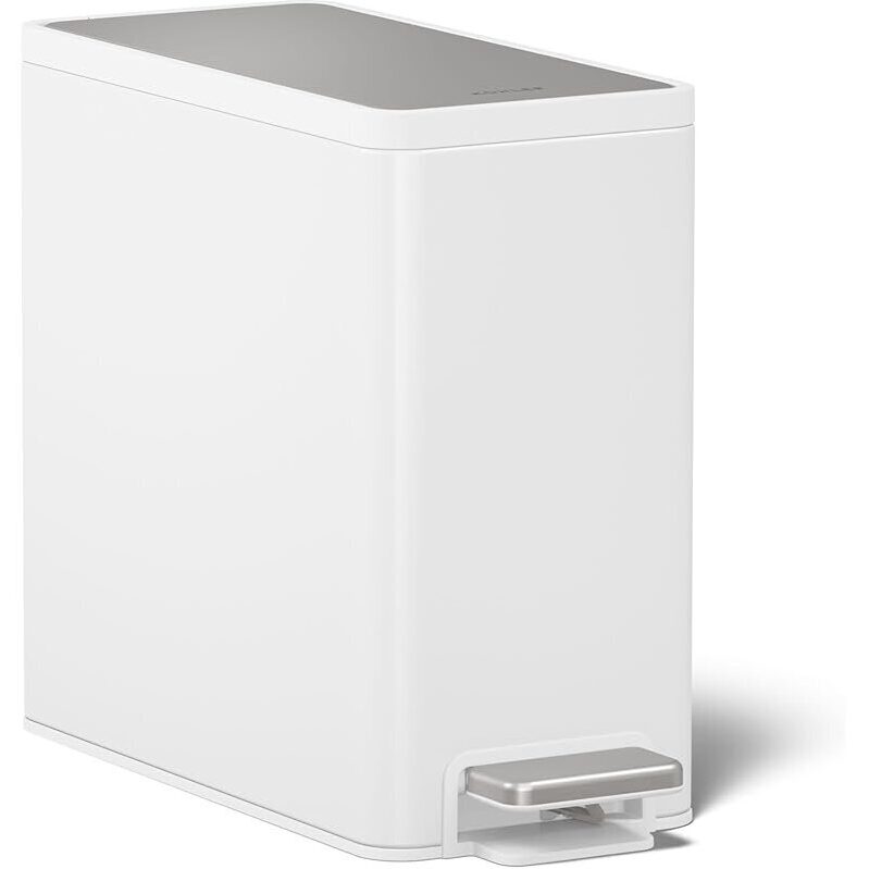 Kohler 20957-STW Slim Step Trash Can - Quiet and Hands-Free