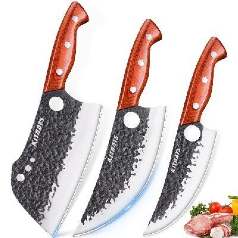 Premium Hand-Forged Cleaver Set - Versatile Kitchen Knives