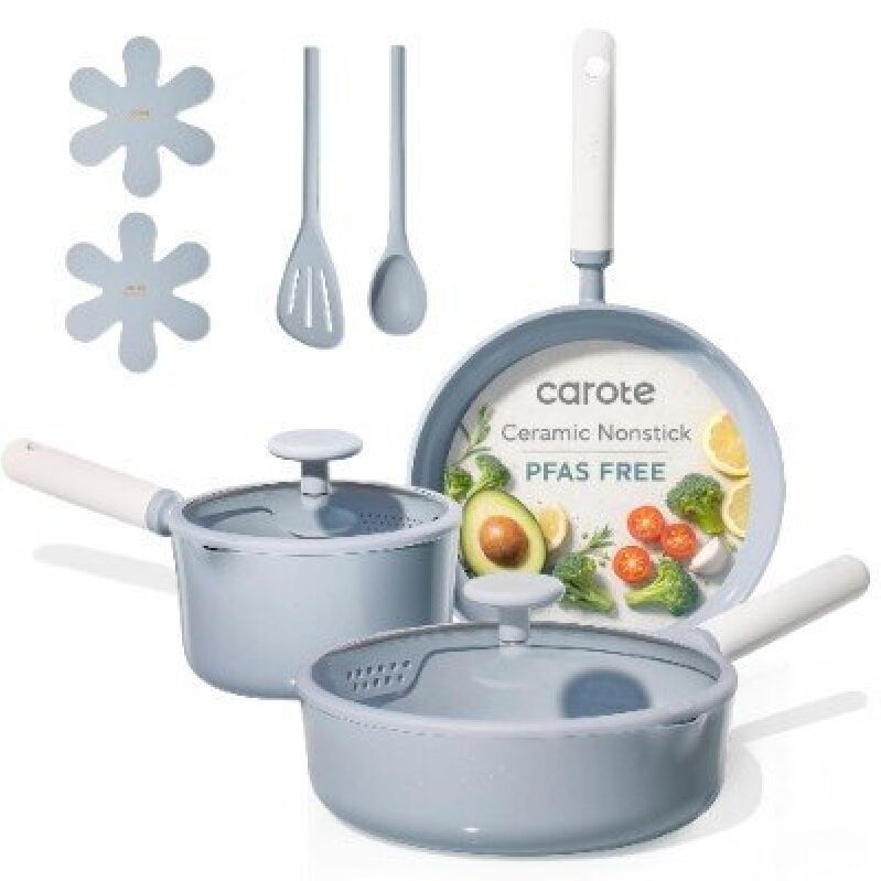 Carote 9-Piece Ceramic Nonstick Cookware Set - Superior Cooking Experience