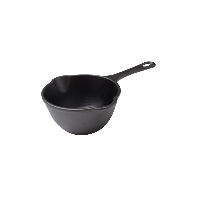 Durable Victoria 0.5-Quart Cast Iron Saucepan with Flaxseed Oil