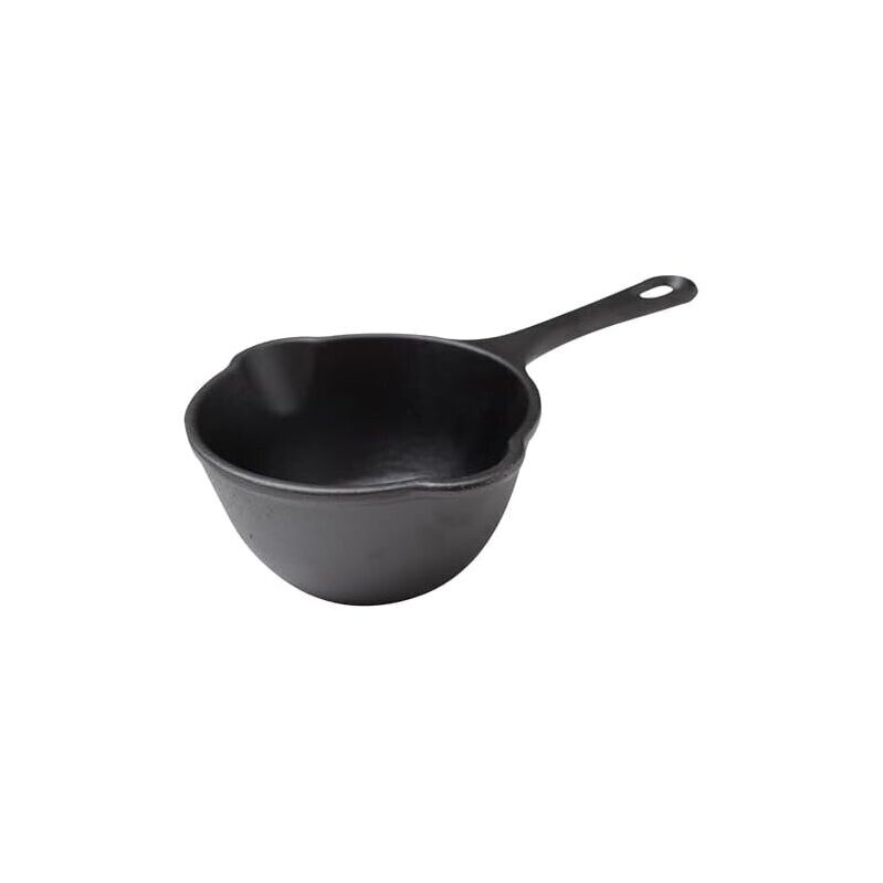 Durable Victoria 0.5-Quart Cast Iron Saucepan with Flaxseed Oil