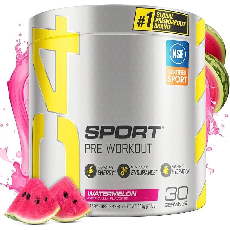 Power up your workouts with Cellucor C4 Watermelon Pre Sport Powder