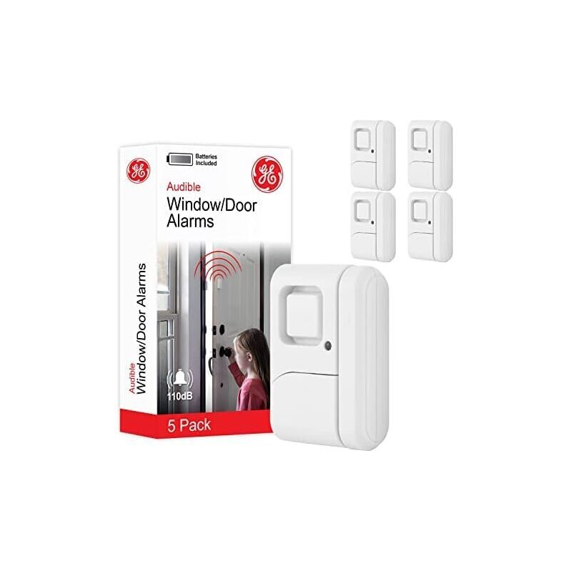 5-Pack GE Personal Security Window and Door Alarm
