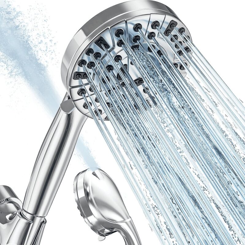 Scootworks Shower Head with 10 Mode Settings - High-Quality, Adjustable, Chrome Finish