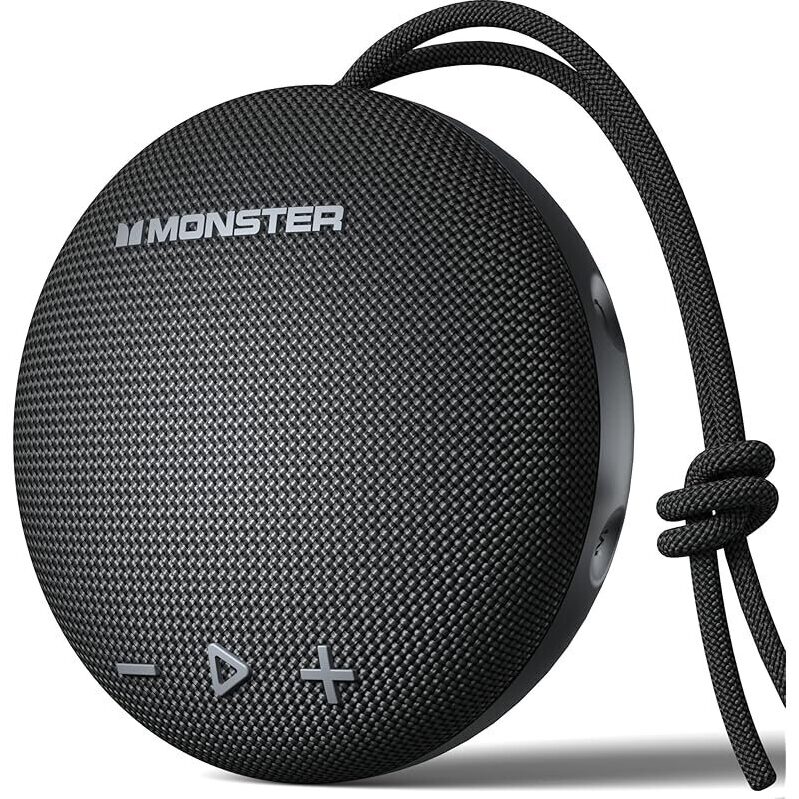 Monster Round One Bluetooth Speaker - 10W, IPX8 Waterproof, Portable Audio