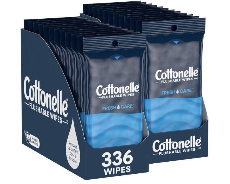 Affordable and Convenient Cottonelle Flushable Wipes Pack - Great Deal!