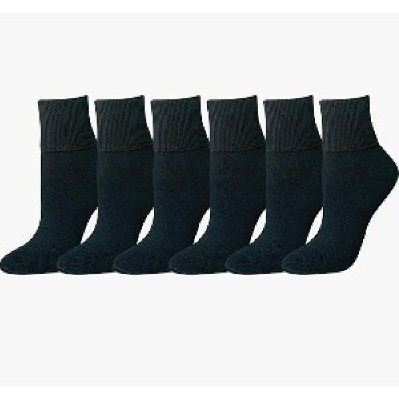 Amazon Essentials Women's Rolled Cuff Ankle Socks - 6 Pairs
