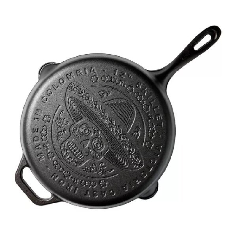 Victoria 12-Inch Cast Iron Skillet with Helper Handle on Sale at Amazon