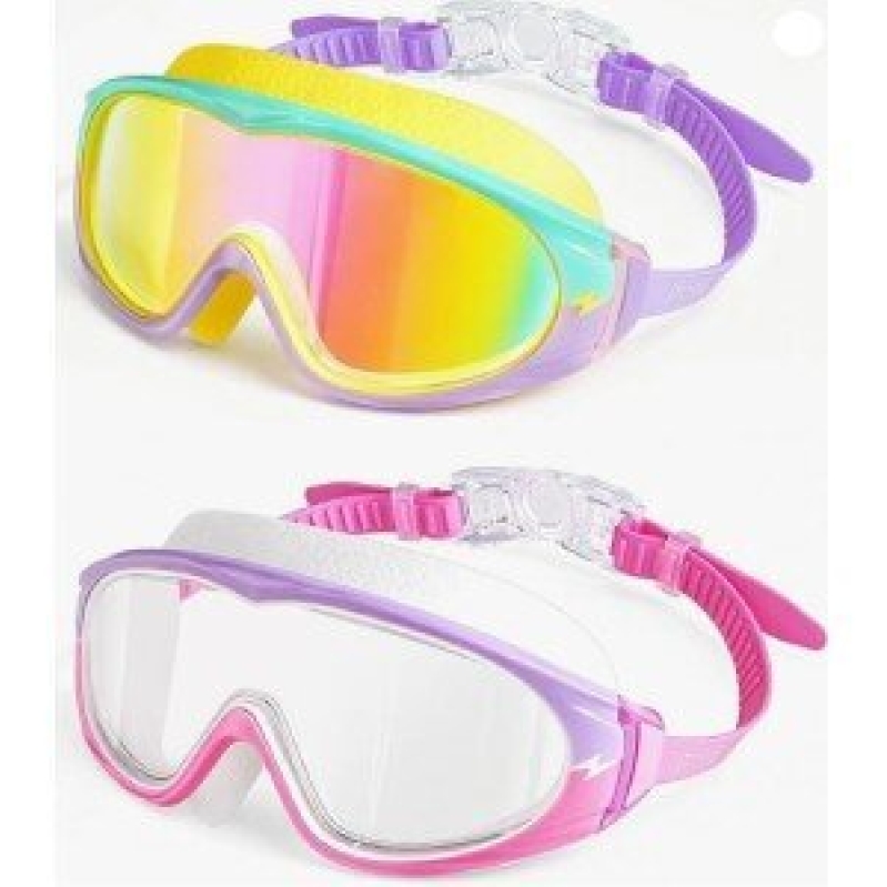 ITOWE Kids Wide View Swimming Goggles, 2-Pack