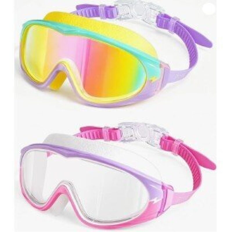ITOWE Kids Wide View Swimming Goggles, 2-Pack