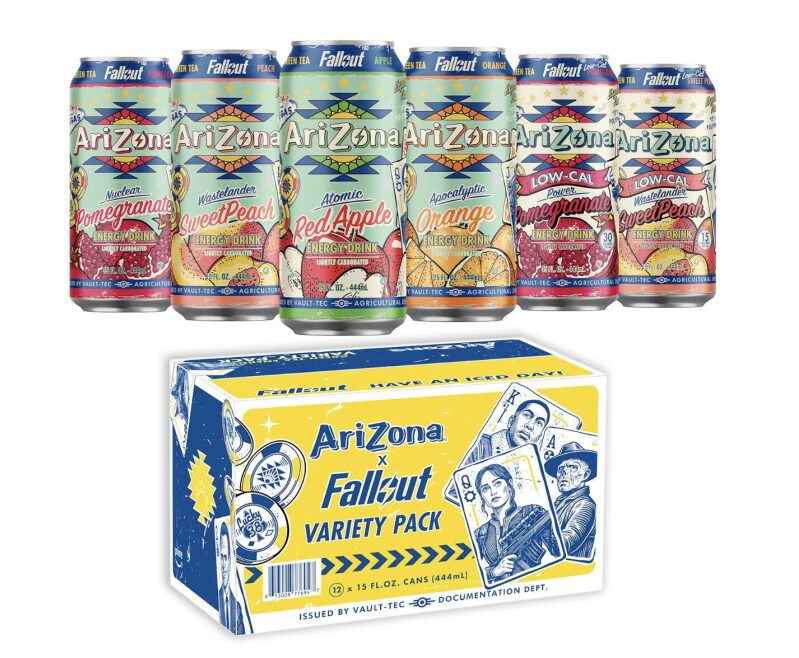 AriZona x Fallout Green Tea Energy Drink Variety Pack - 12 Cans