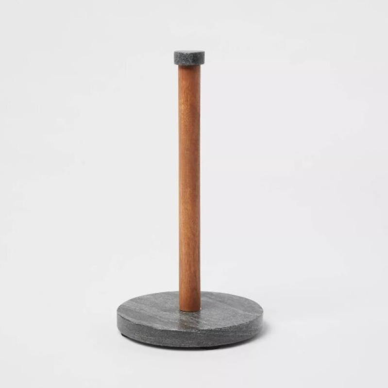 Threshold Wood and Marble Paper Towel Holder - Sleek and Modern