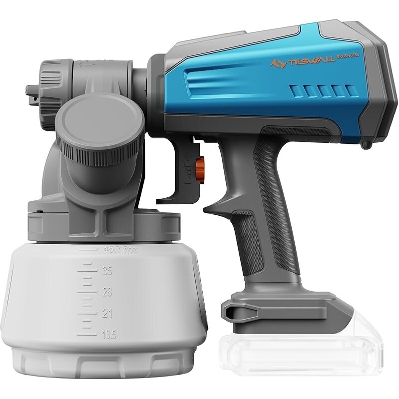 Tilswall Shark 700 1300ml Brushless Cordless HVLP Paint Sprayer - Superior Performance