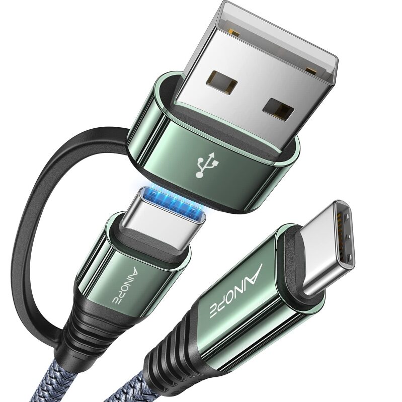 AINOPE 10FT USB C Cable Fast Charging with USB Adapter