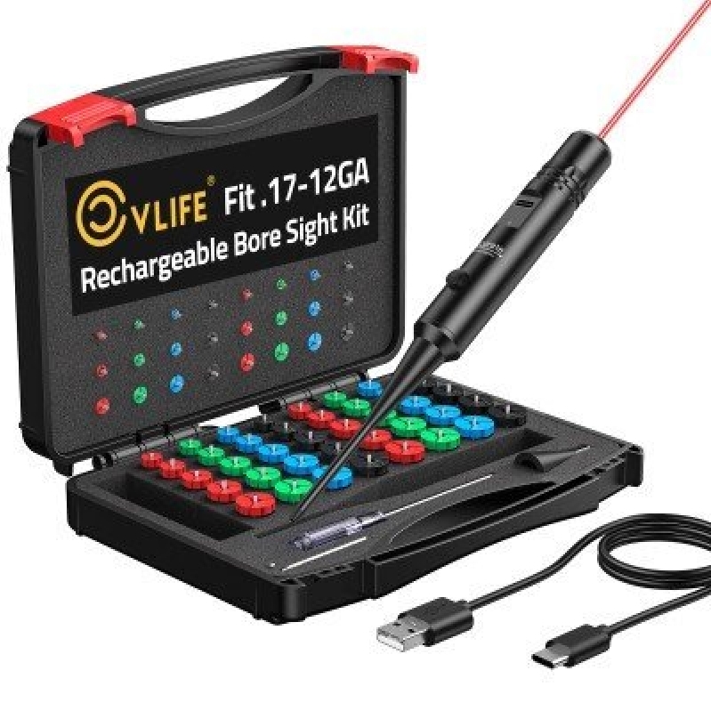 V-Life Rechargeable Bore Sight Laser Kit - Precision Tool for Rifle Bore Sighting