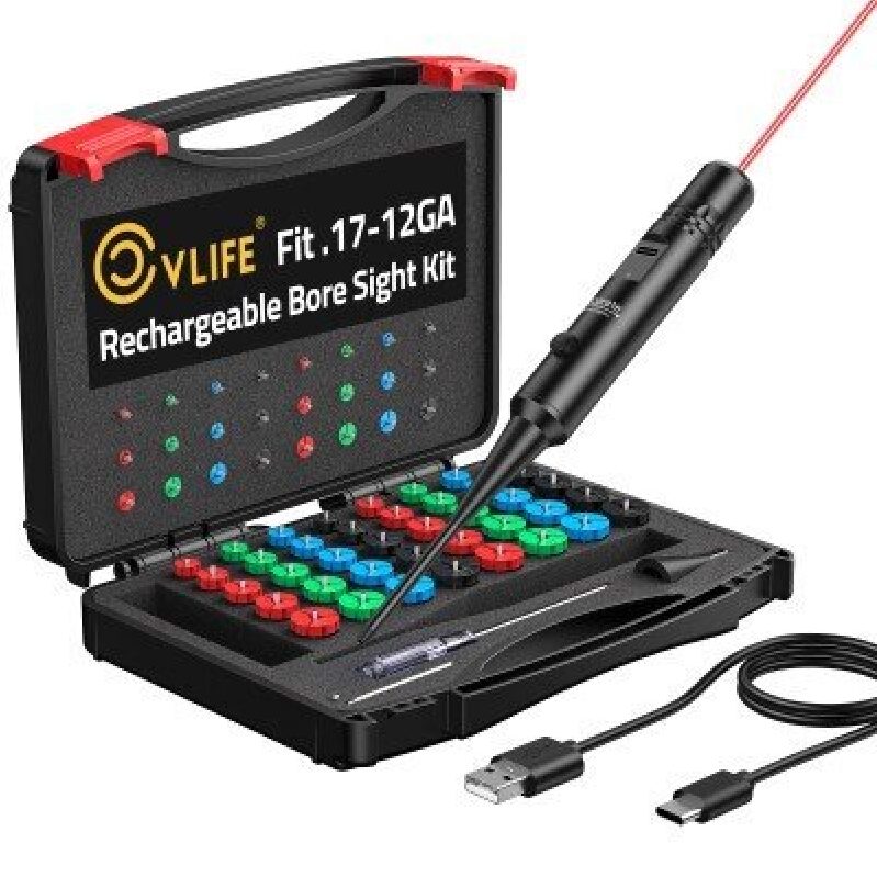V-Life Rechargeable Bore Sight Laser Kit - Precision Tool for Rifle Bore Sighting