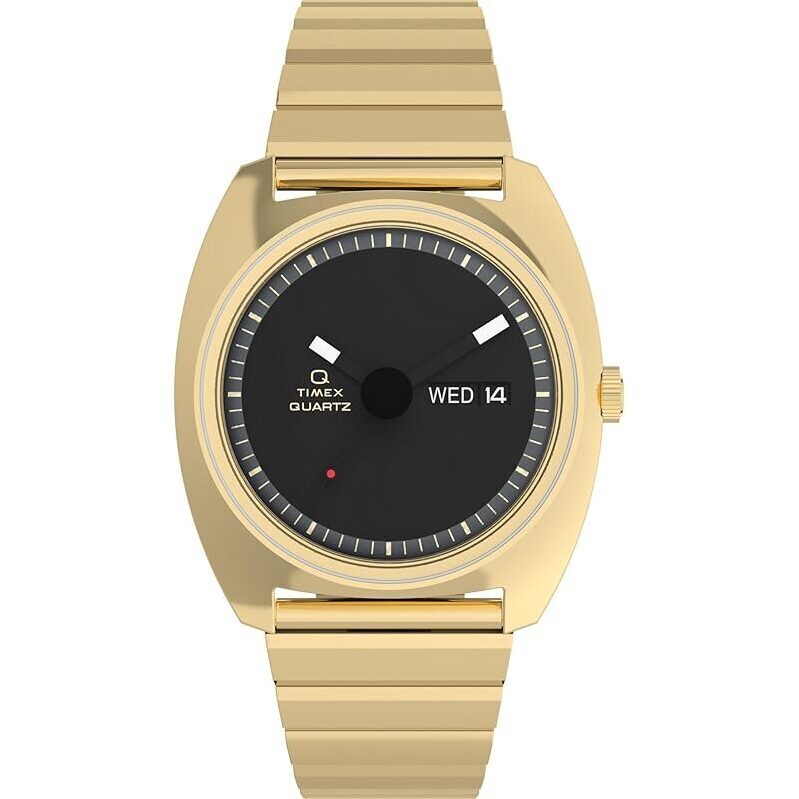 Timex Men's Q 1975 Enigma 37mm Gold-Tone Bracelet Watch - Timeless Elegance