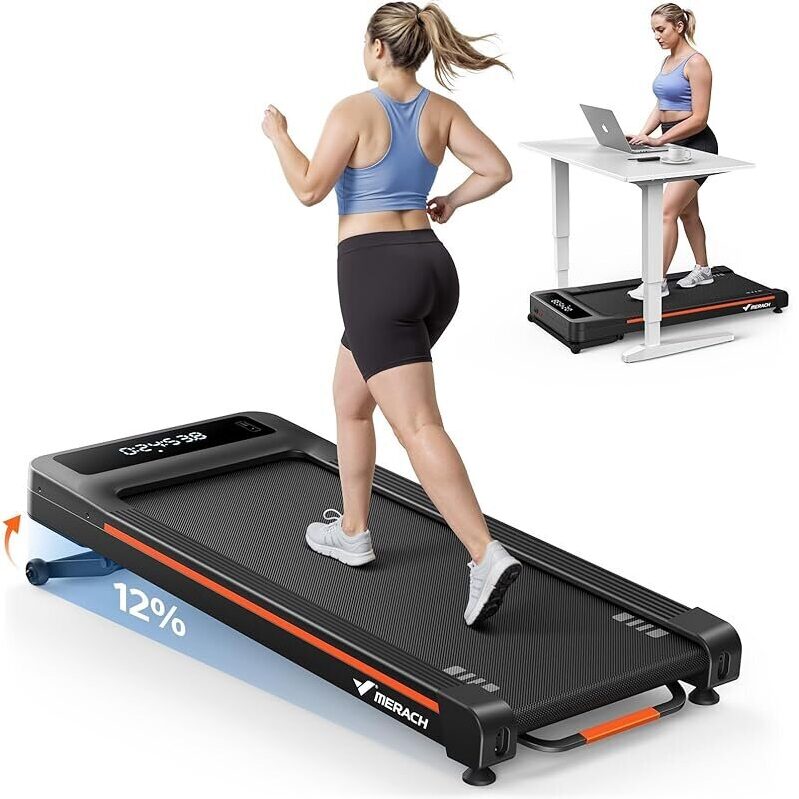 MERACH W50 Walking Pad Treadmills - Ideal for Plus-Size Users and HIIT Training