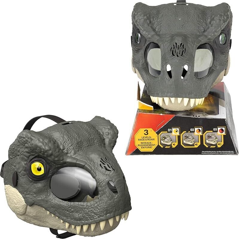 Jurassic World Rebirth T-Rex Rage N Roar Mask with LED Light