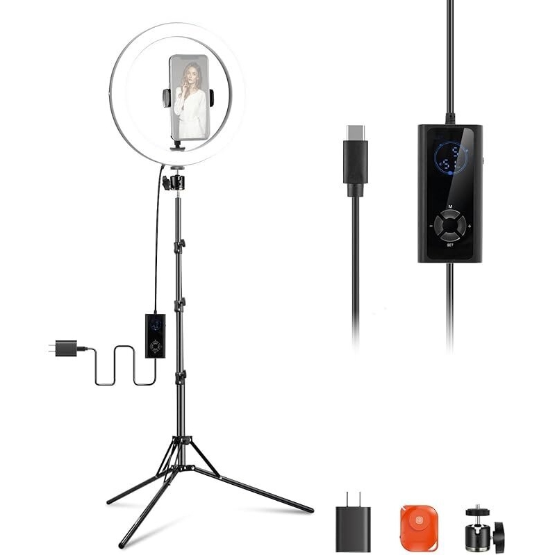 NEEWER 12-in 24W High Power LED Ring Light with Tripod Stand - Perfect for Professional Photo and Video Shoots